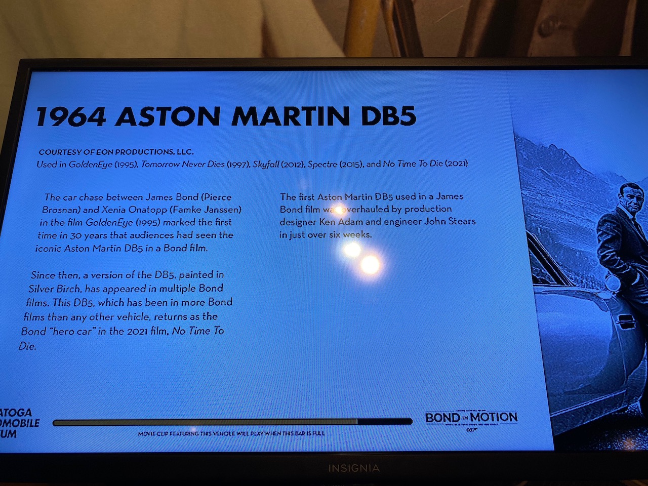 saratoga spa - 1964 aston martin db5 sign