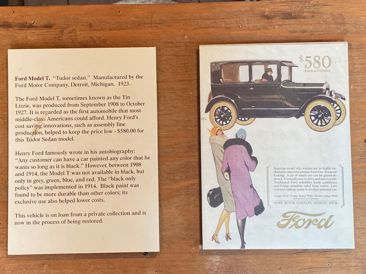 Plymouth Notch - Calvin Coolidge Model T sign